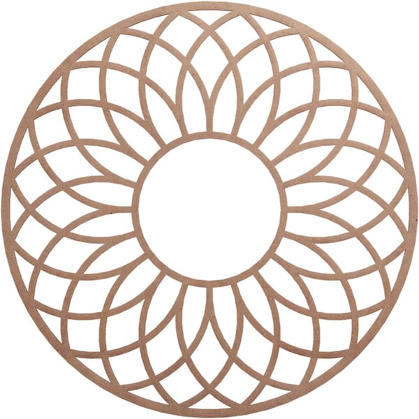 Ekena Millwork Cannes Wood Fretwork Pierced Ceiling Medallion, Wood (Paint Grade), 36"OD x 12 1/4"ID x 3/8"T CMWP36X36X0375CNMF - main